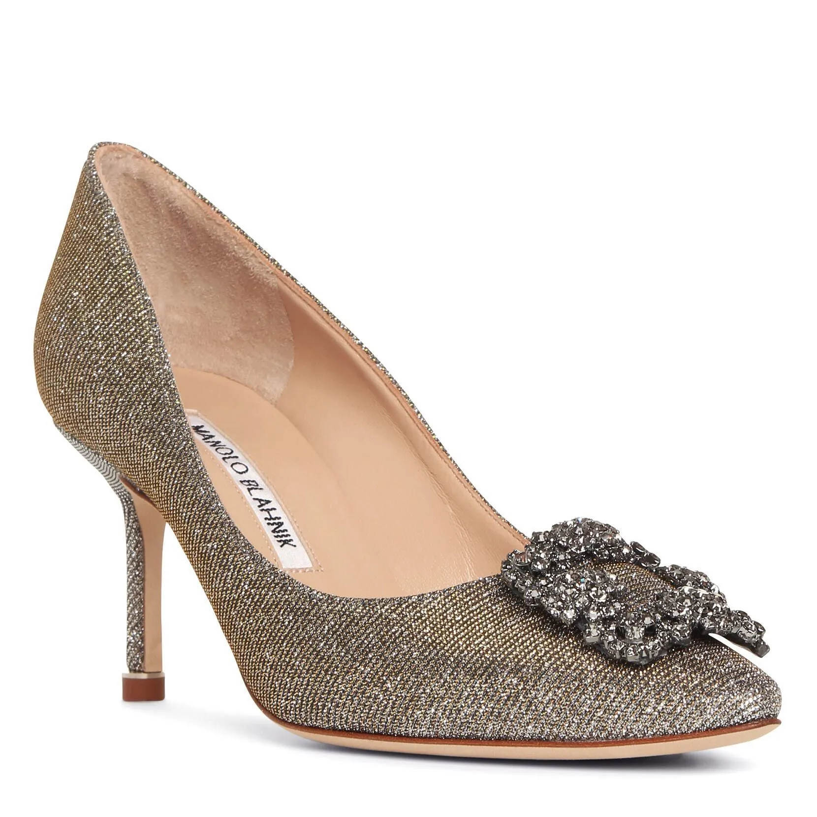 Hangisi 70 dark gold glitter pumps
