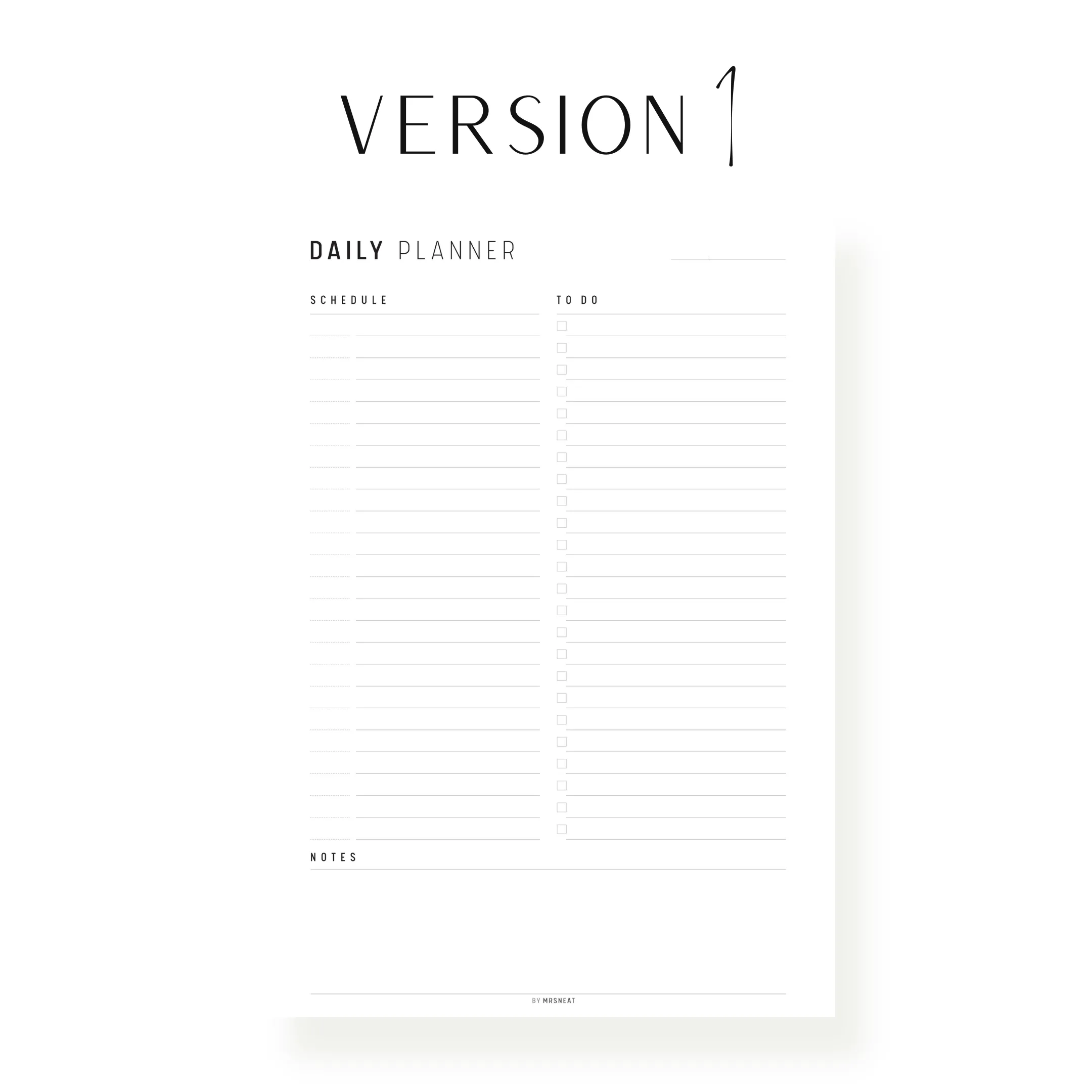 Minimalist Daily Planner Printable - M197